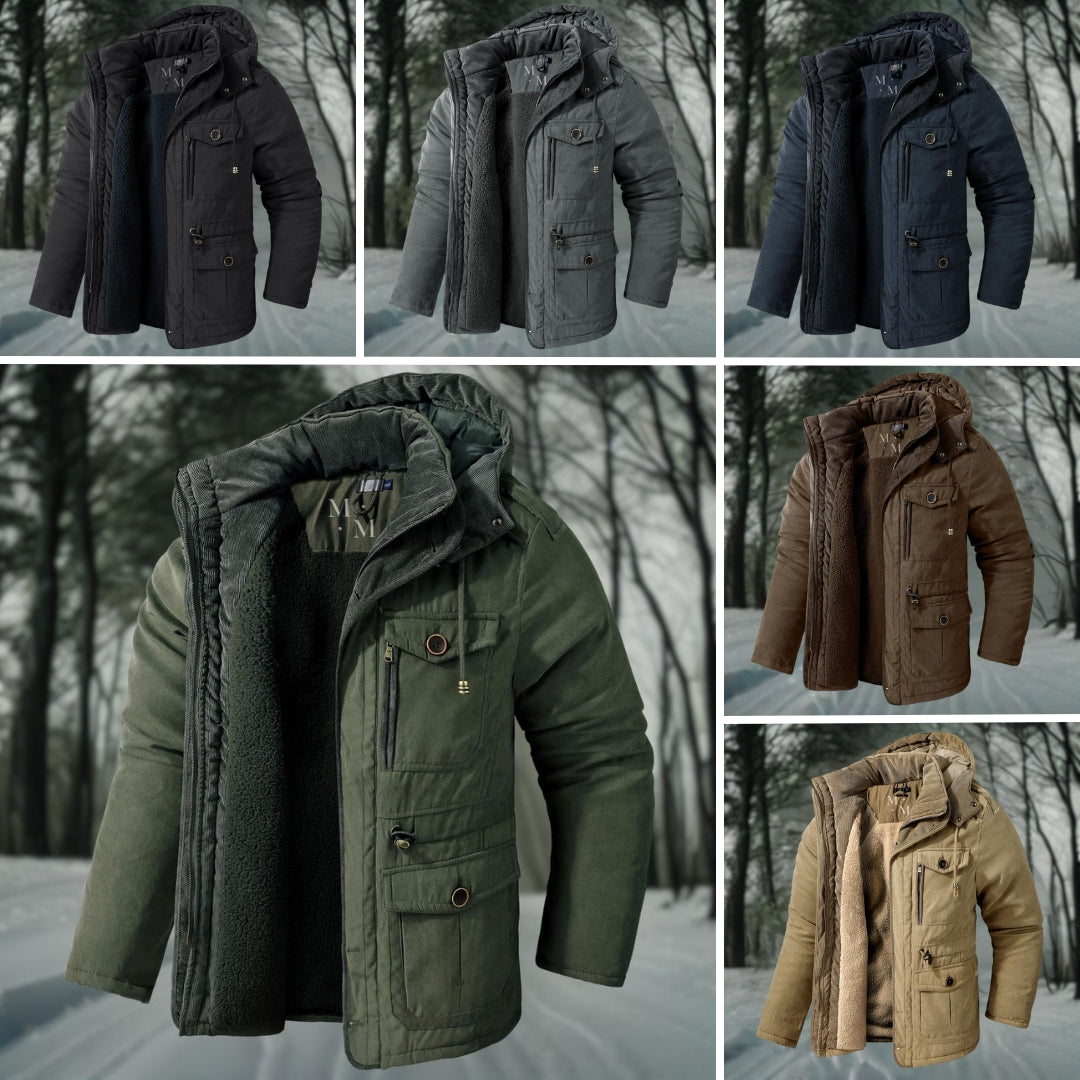 Mens Parka Jacket With Hood Windproof Waterproof Insulated | Lersk