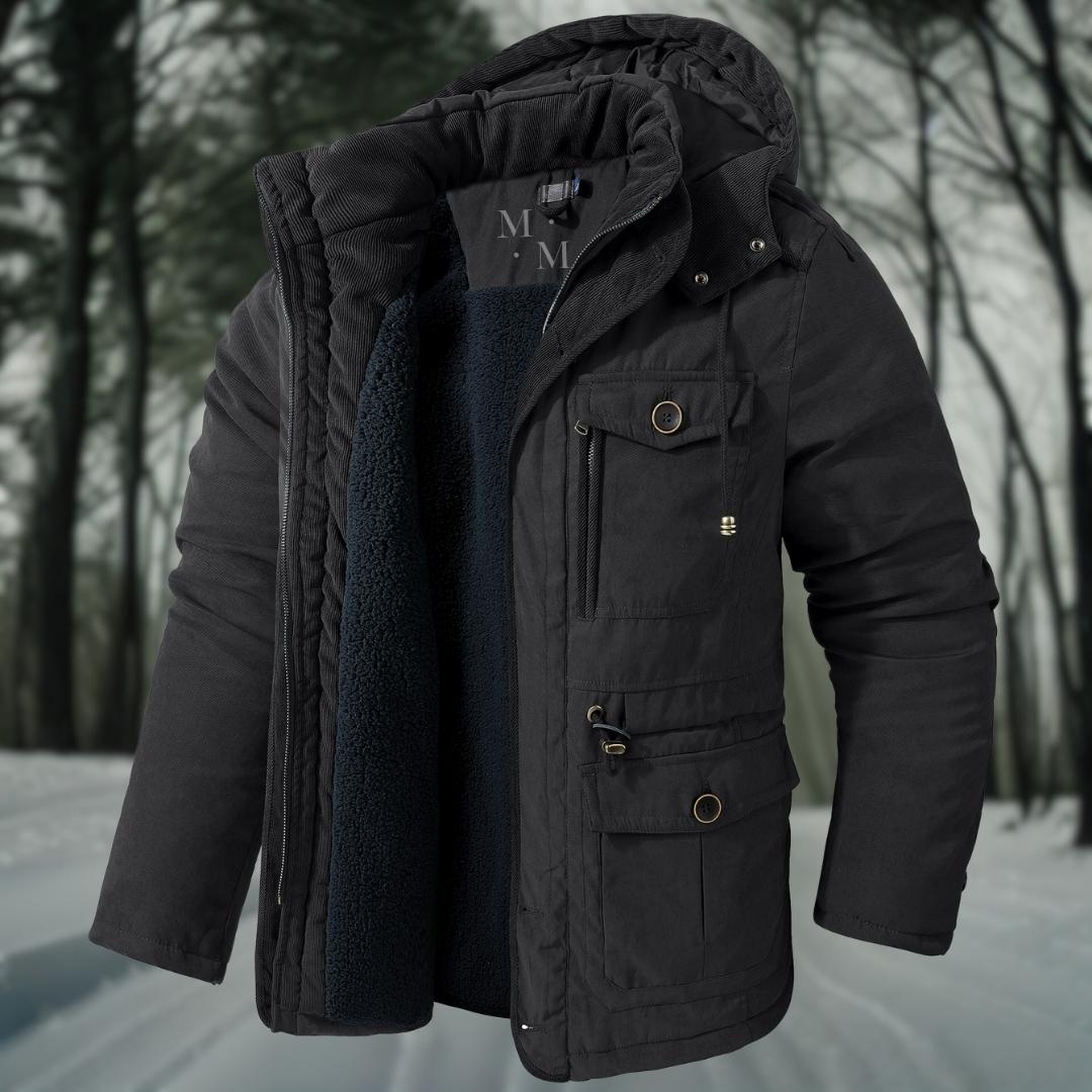 Mens Parka Jacket With Hood Windproof Waterproof Insulated | Lersk