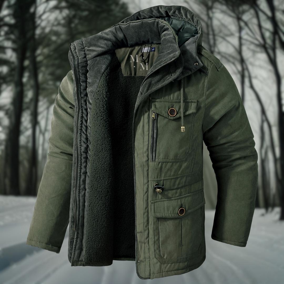 Mens Parka Jacket With Hood Windproof Waterproof Insulated | Lersk