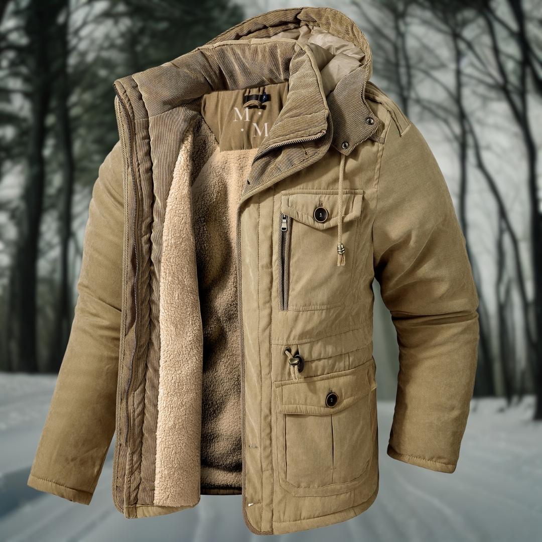 Mens Parka Jacket With Hood Windproof Waterproof Insulated | Lersk