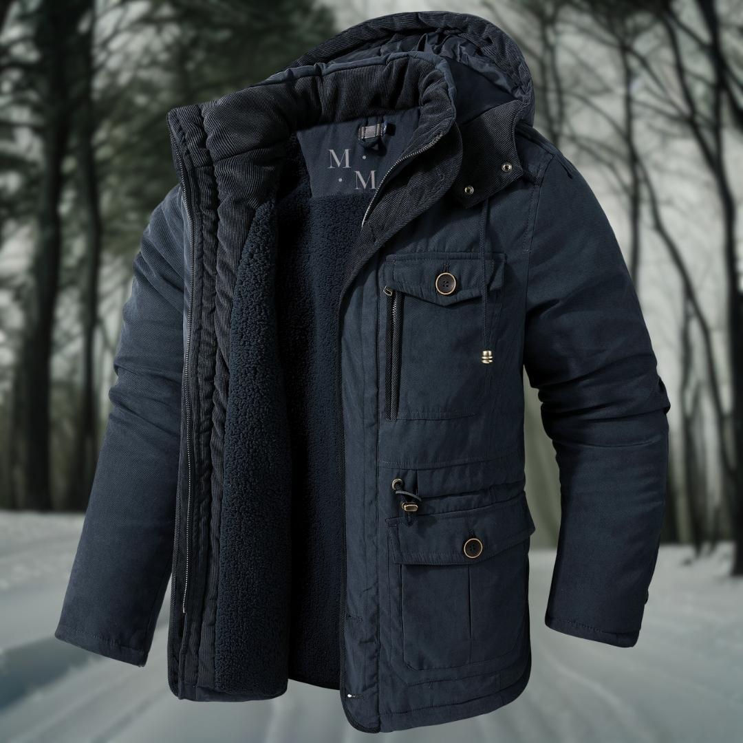 Mens Parka Jacket With Hood Windproof Waterproof Insulated | Lersk