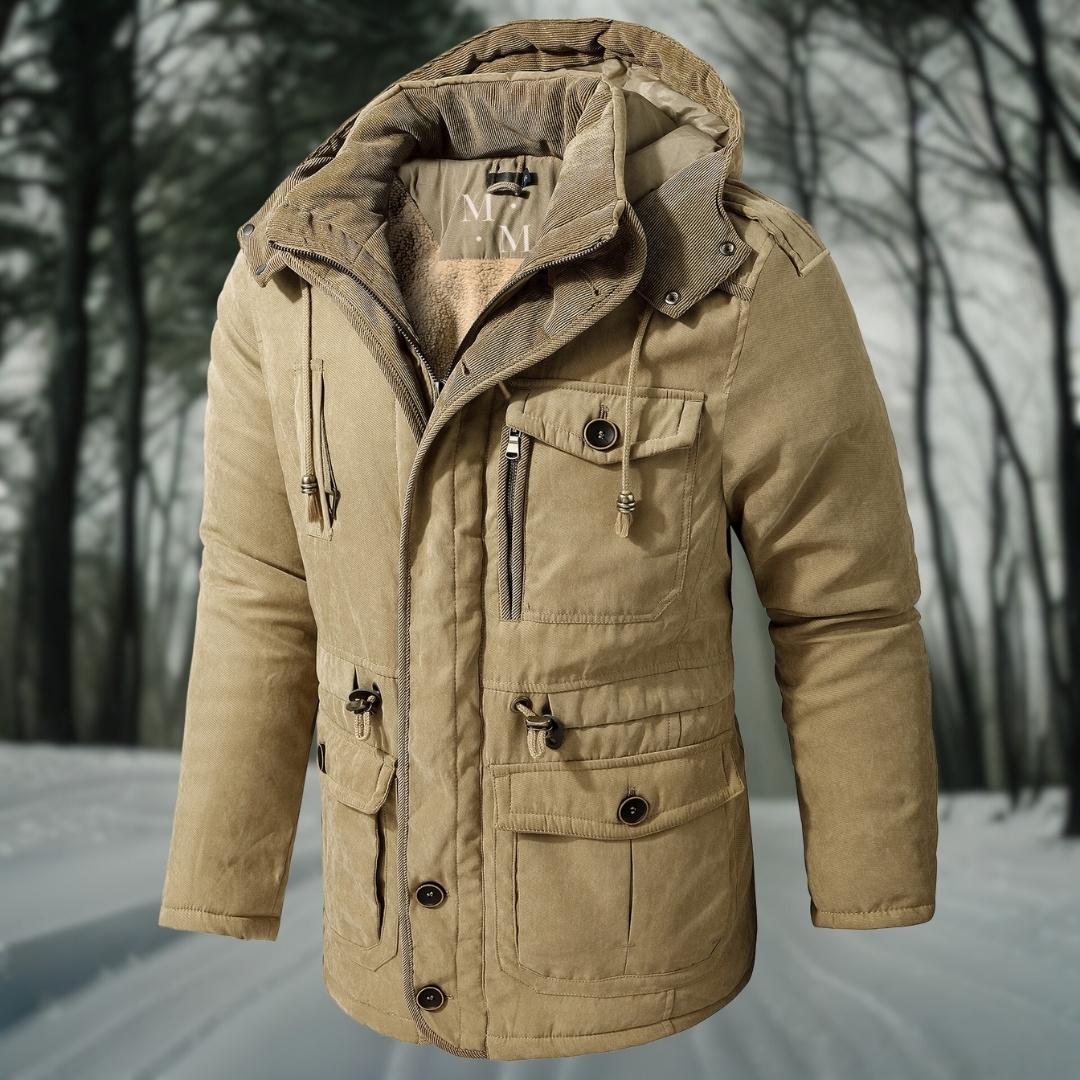 Mens Parka Jacket With Hood Windproof Waterproof Insulated | Lersk