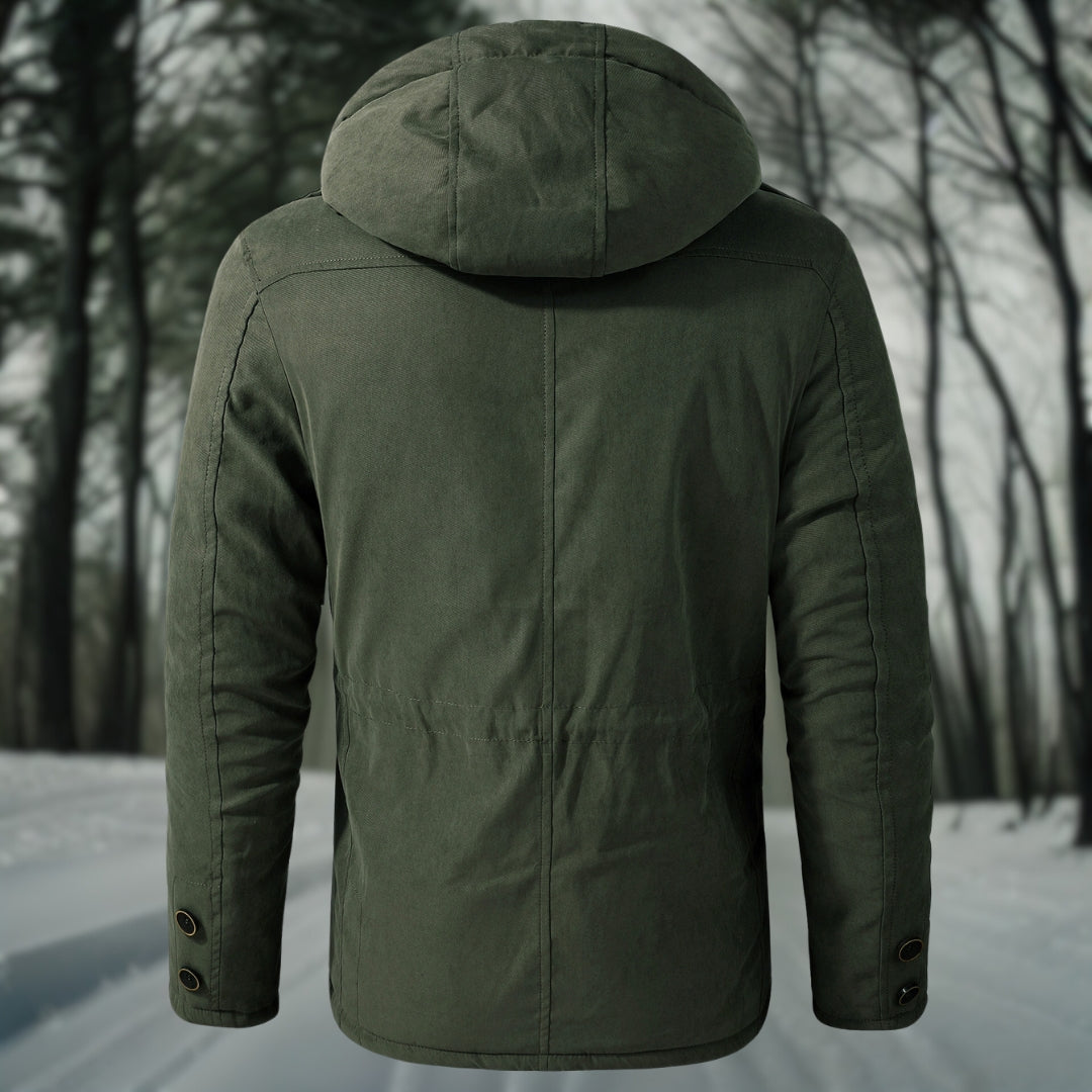 Mens Parka Jacket With Hood Windproof Waterproof Insulated | Lersk