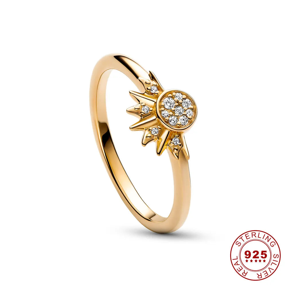 Anillo Lunara Celestial de Plata con Cristal de Luna y Sol para Estilo Impactante | Lersk