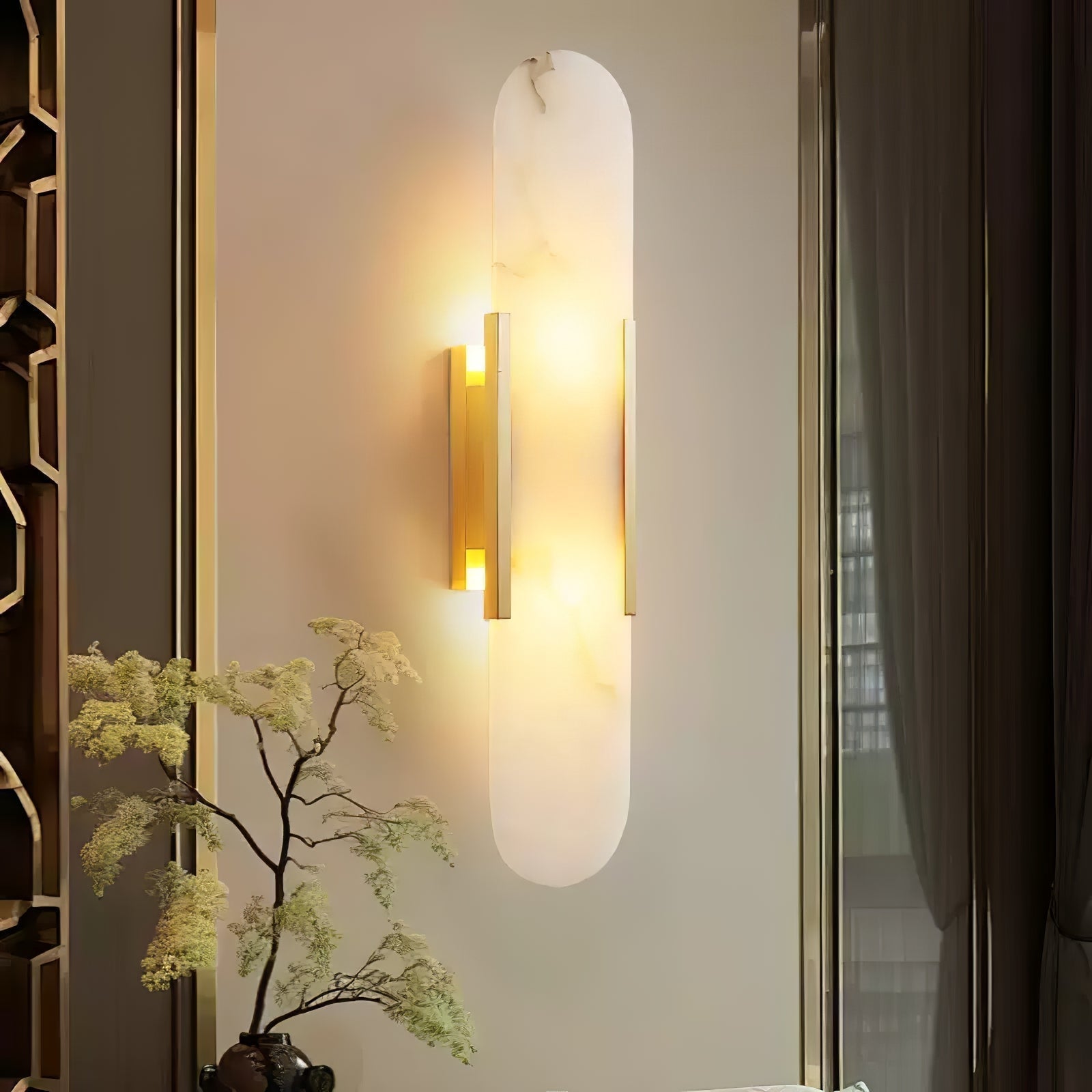 Lunara | Luxury Alabaster Wall Lamp with Warm Glow | Lersk