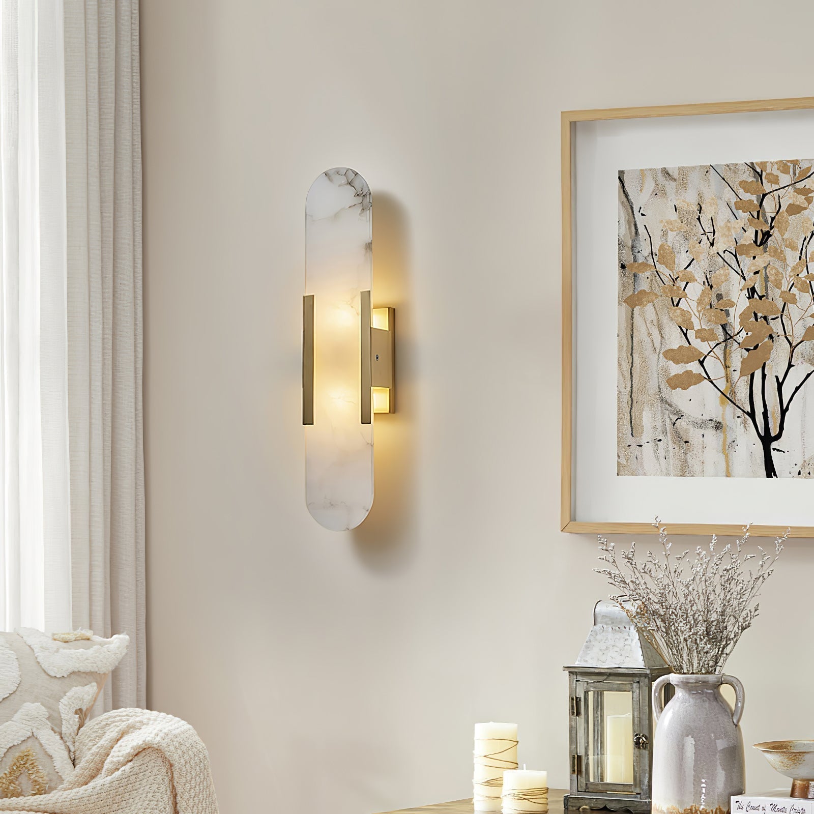 Lunara | Luxury Alabaster Wall Lamp with Warm Glow | Lersk