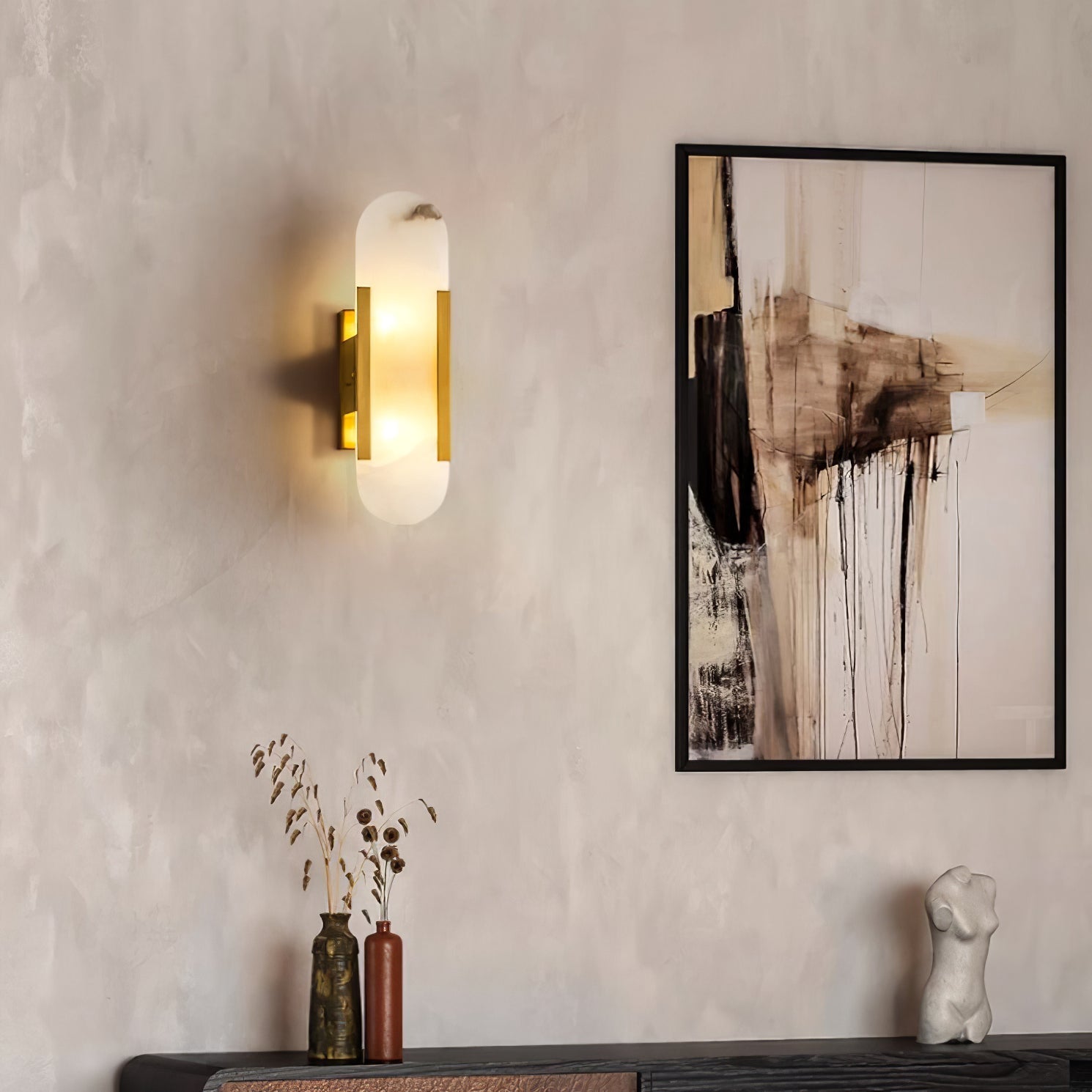 Lunara | Luxury Alabaster Wall Lamp with Warm Glow | Lersk