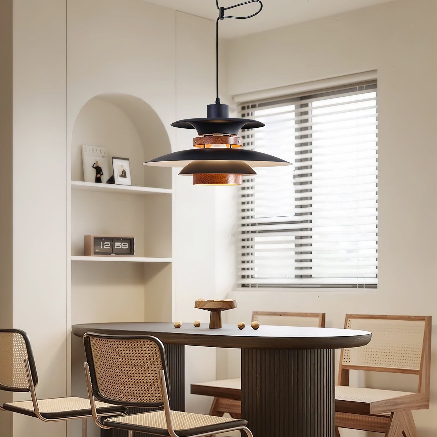 Solva Swivel Arm Pendant Lamp With Four Shades Nordic Style | Lersk