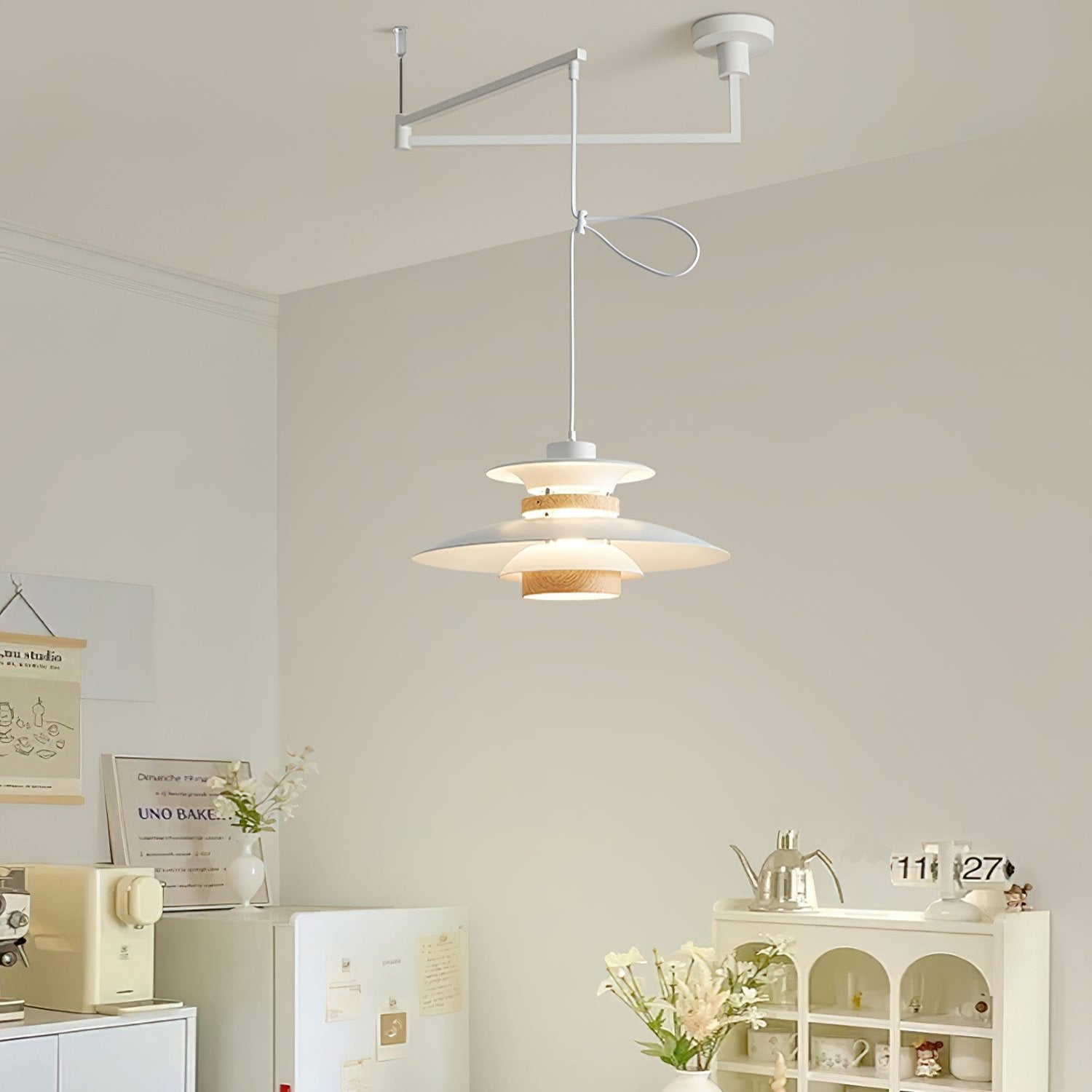 Solva Swivel Arm Pendant Lamp With Four Shades Nordic Style | Lersk