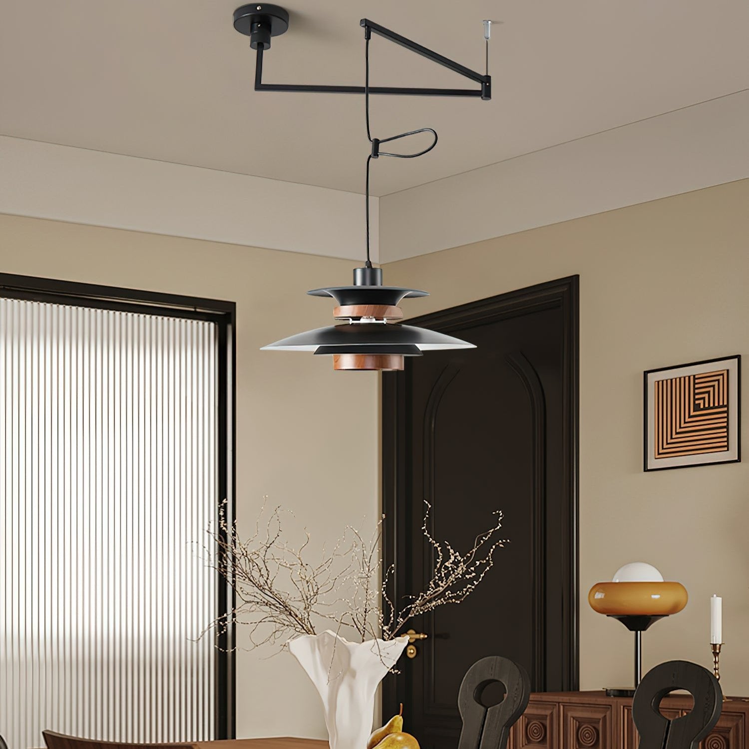 Solva Swivel Arm Pendant Lamp With Four Shades Nordic Style | Lersk