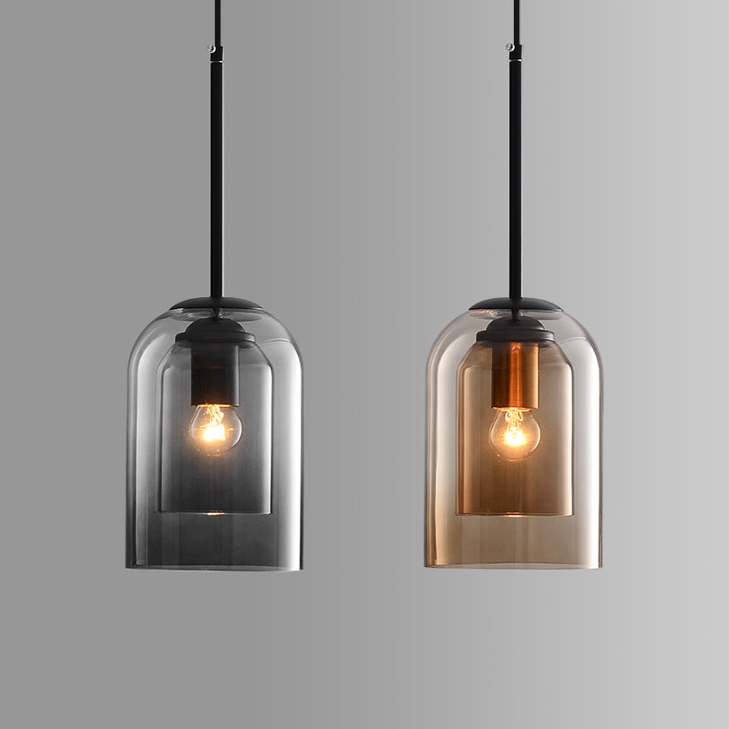 Asteria Duo Glass Pendant Light Mid-Century Ceiling Fixture | Lersk