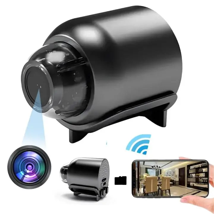 Mini telecamera WiFi 4G 1080P con visione notturna e sensore di movimento per uso domestico o in viaggio | Lersk