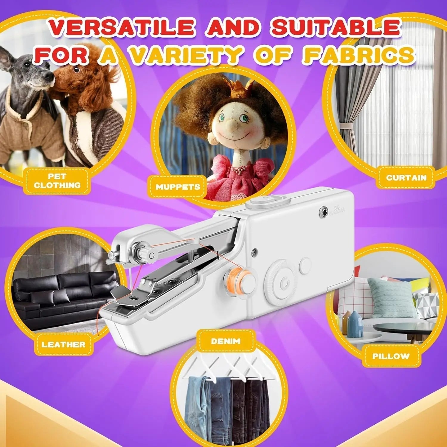 Stitchmatic Mini Dikiş Makinesi El İşi Severler İçin Taşınabilir | Lersk