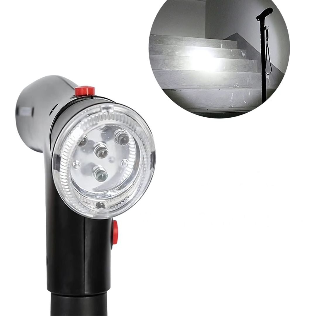 TrailEase Folding Telescopic Cane With LED Light And Alarm | Lersk