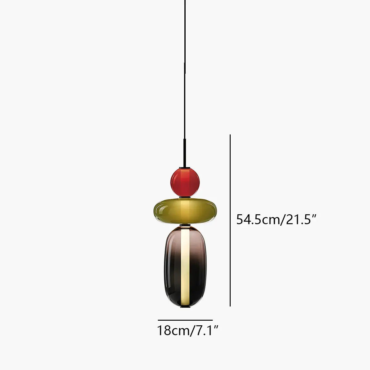 Candied Glass Pendant Light for Bedroom | Lersk