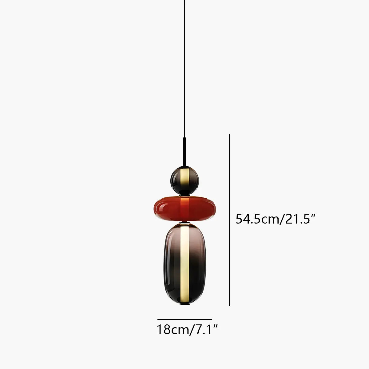 Candied Glass Pendant Light for Bedroom | Lersk