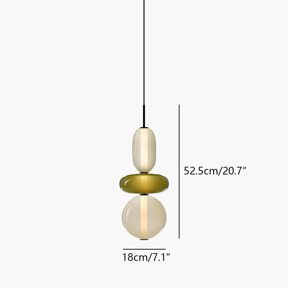 Candied Glass Pendant Light for Bedroom | Lersk