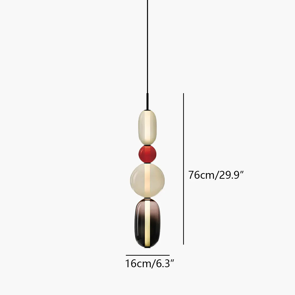 Candied Glass Pendant Light for Bedroom | Lersk