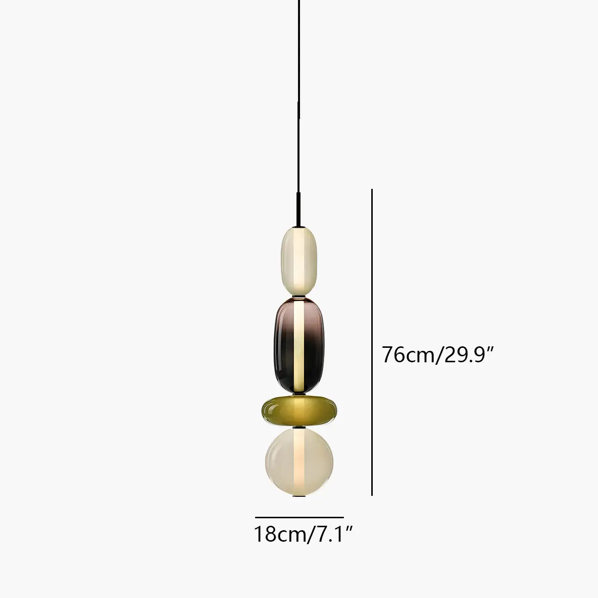 Candied Glass Pendant Light for Bedroom | Lersk