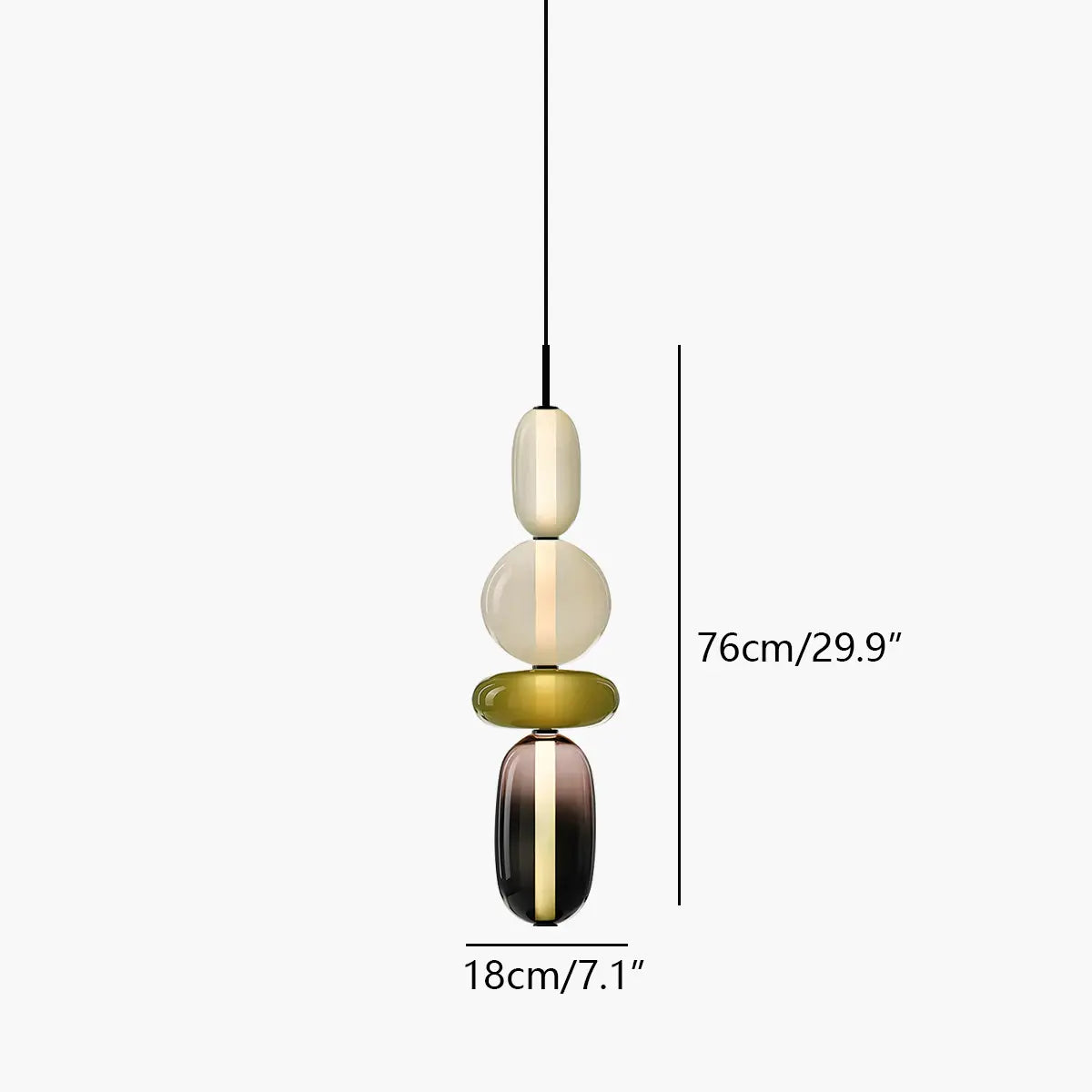 Candied Glass Pendant Light for Bedroom | Lersk