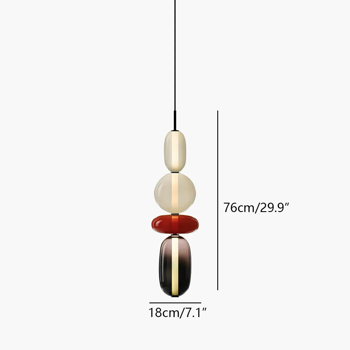 Candied Glass Pendant Light for Bedroom | Lersk