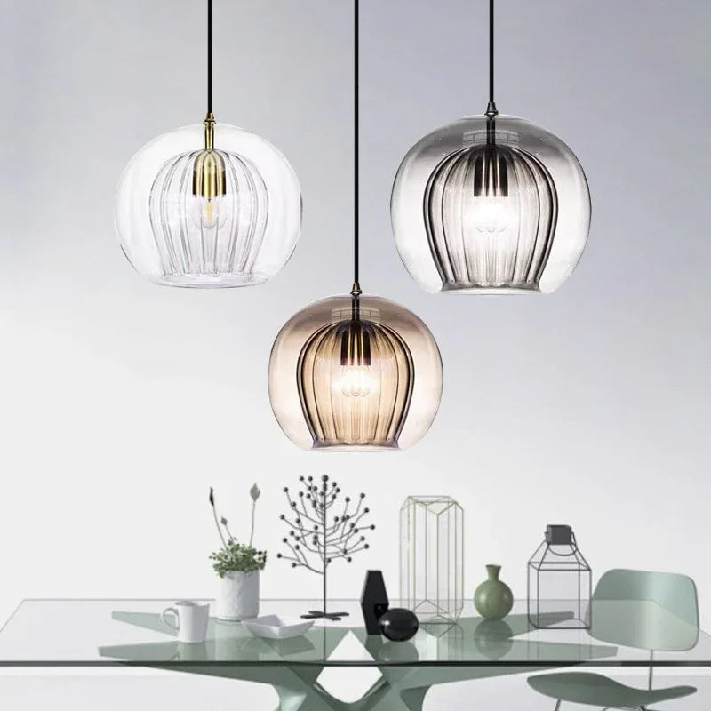TimberGlow Elegant Modern Glass Pendant Lamp For Home And Office Decor | Lersk