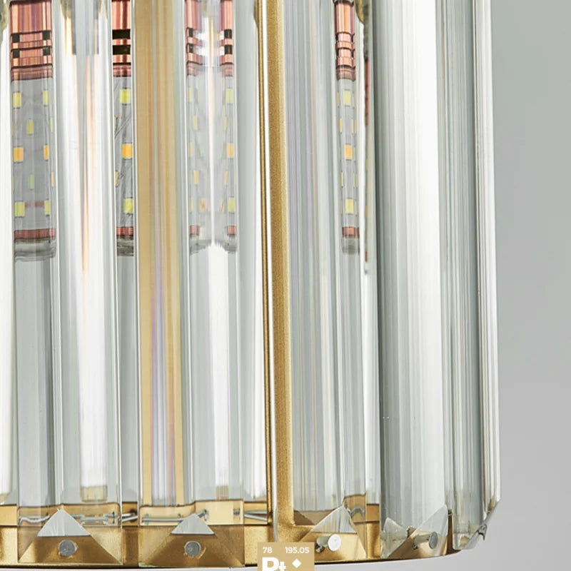 Lampada a Sospensione AureliaNova Crystal con Cristalli K9 Gleam