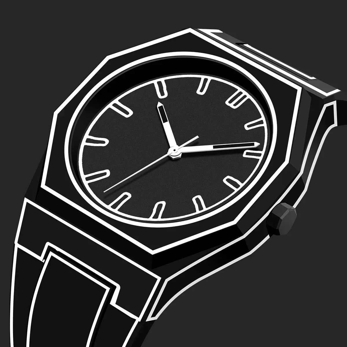 NovaLume Arc Modern Minimalist Men's Watch Black Matte | Lersk