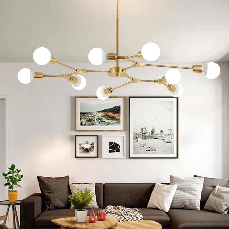 Modern Glam Chandelier with Bulbs | Lersk