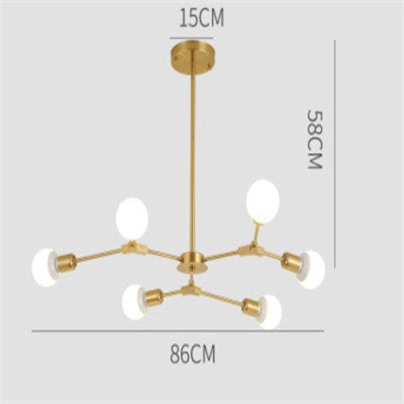 Modern Glam Chandelier with Bulbs | Lersk