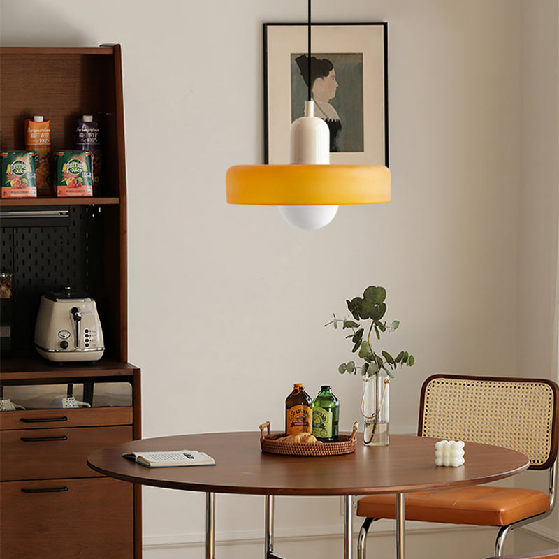 Aurelo Colored Glass Bauhaus Pendant Light for Dining Rooms | Lersk