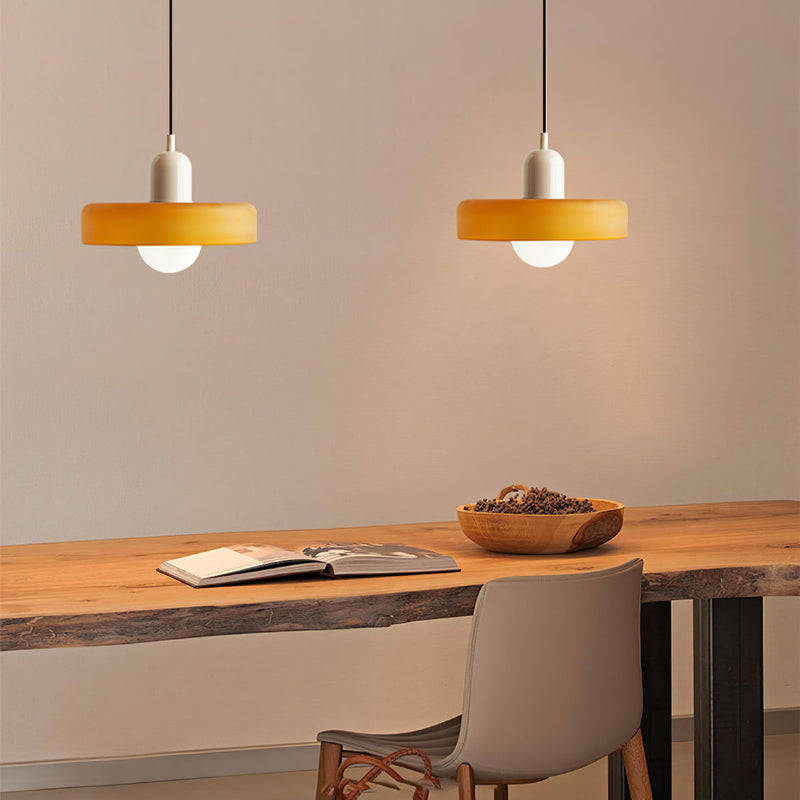 Aurelo Colored Glass Bauhaus Pendant Light for Dining Rooms | Lersk