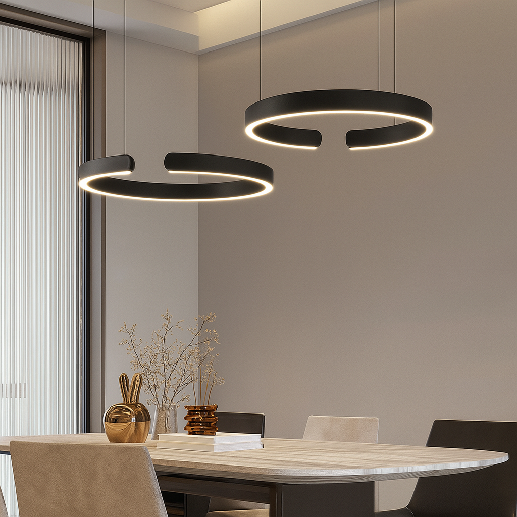 CirqueCircle Pendant Light with Integrated LED for Home | Lersk