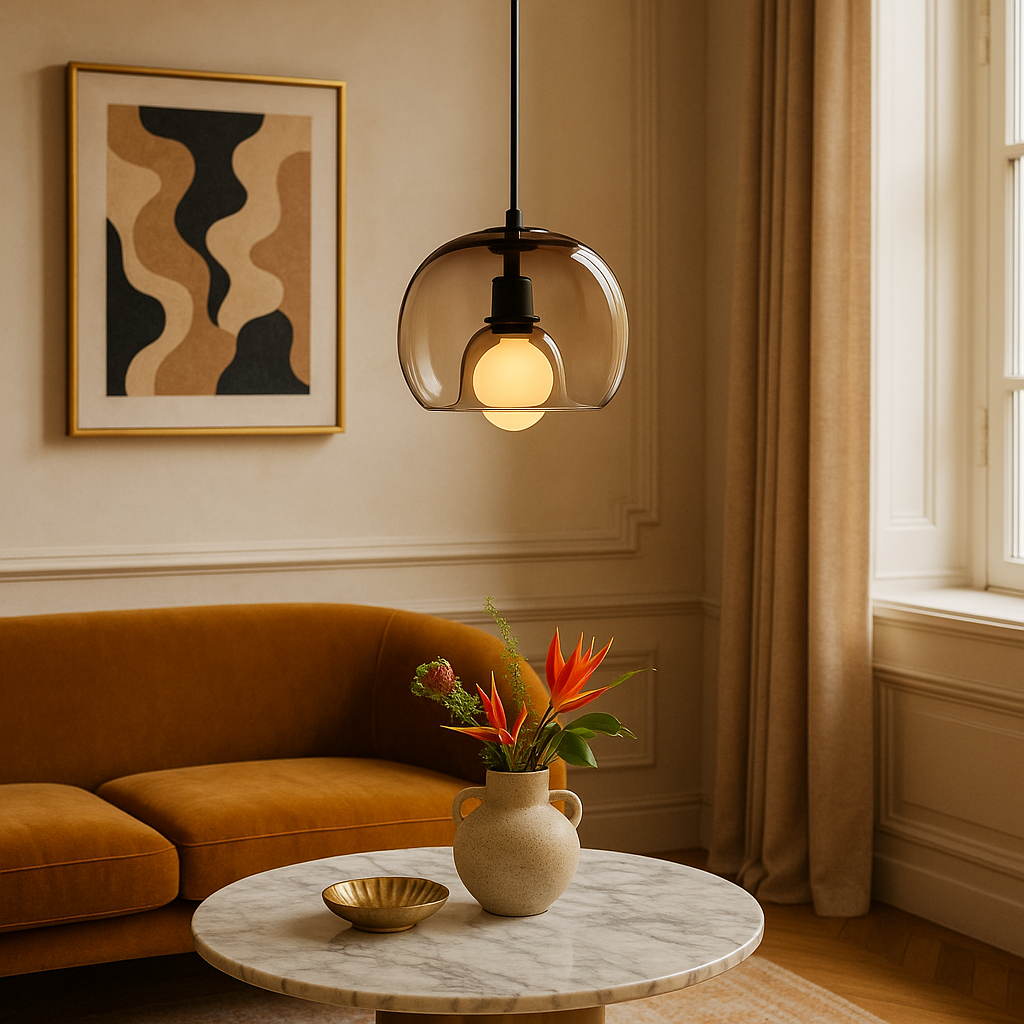 LumaNest Pendel til hjemmet med blødt LED-lys eller Edison | Lersk