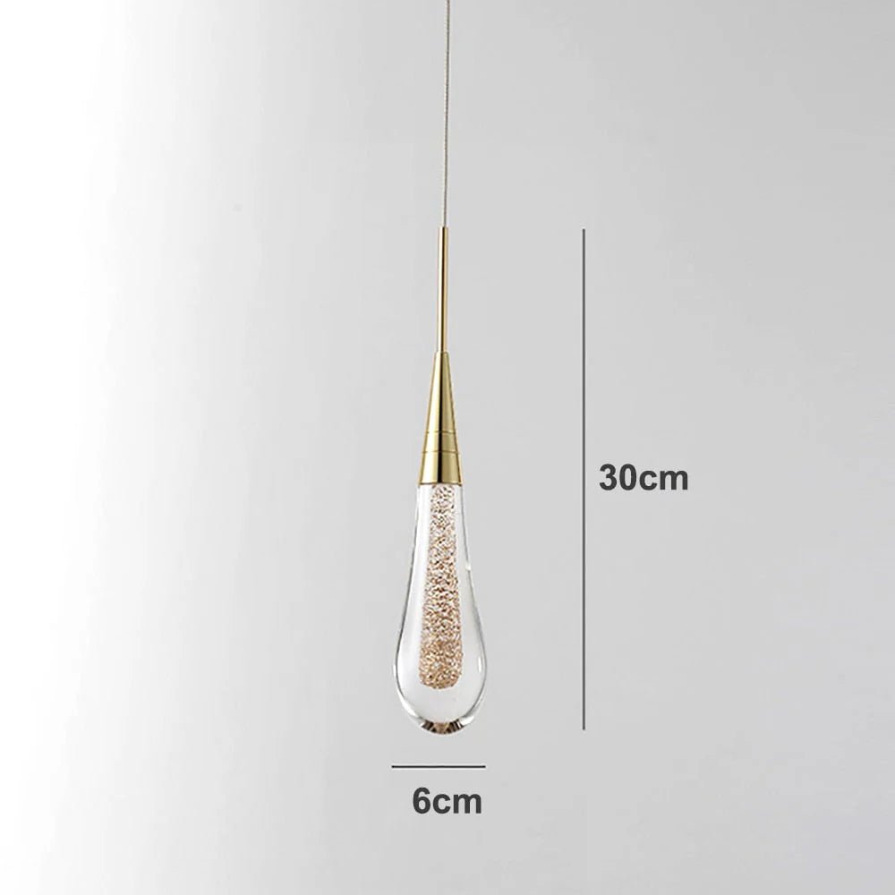 Modern Aurelia Droplet LED Pendant Light Glass and Iron | Lersk