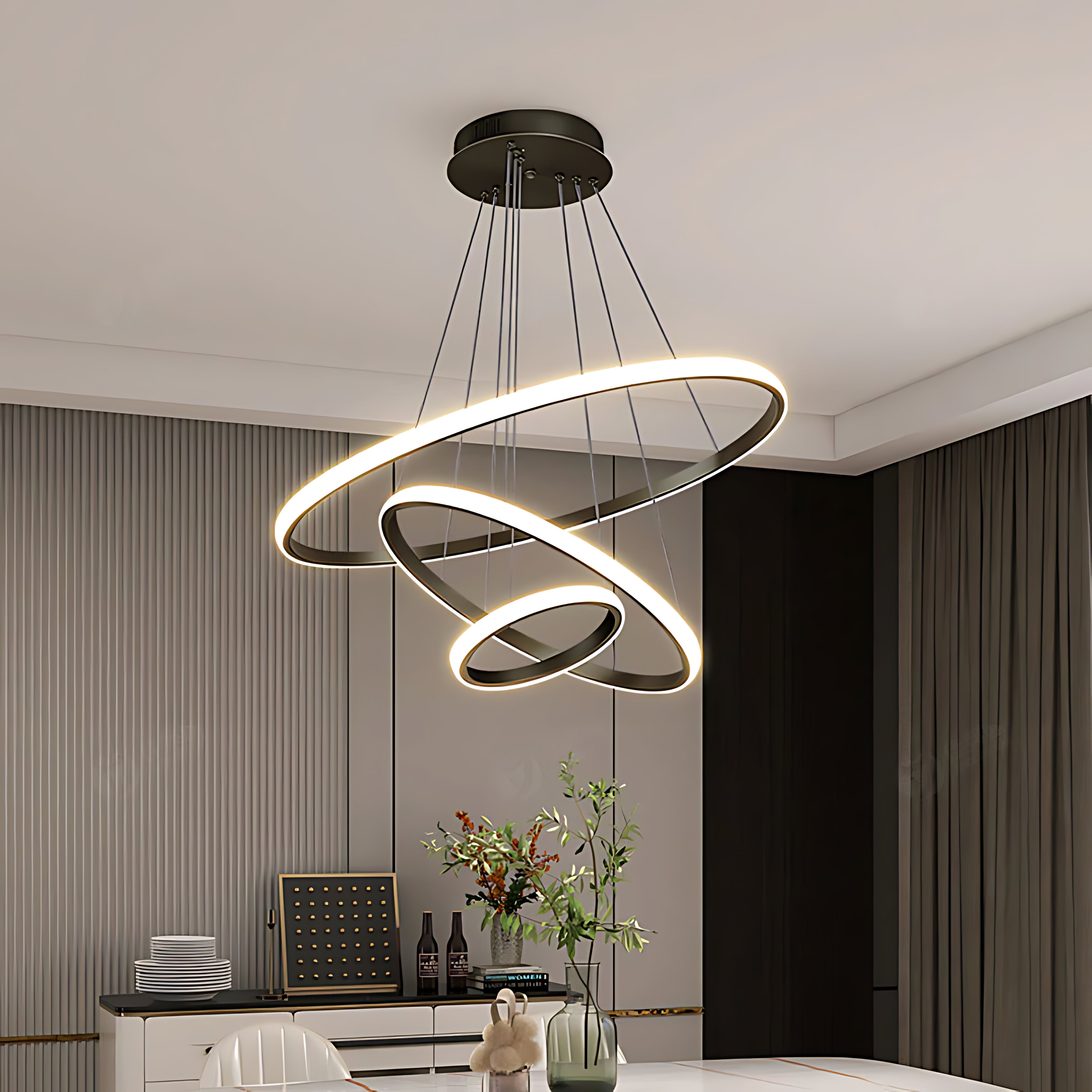 Lyria Spiral LED Pendel Lys Skulpturel Loftlampe Til Moderne Interiører | Lersk