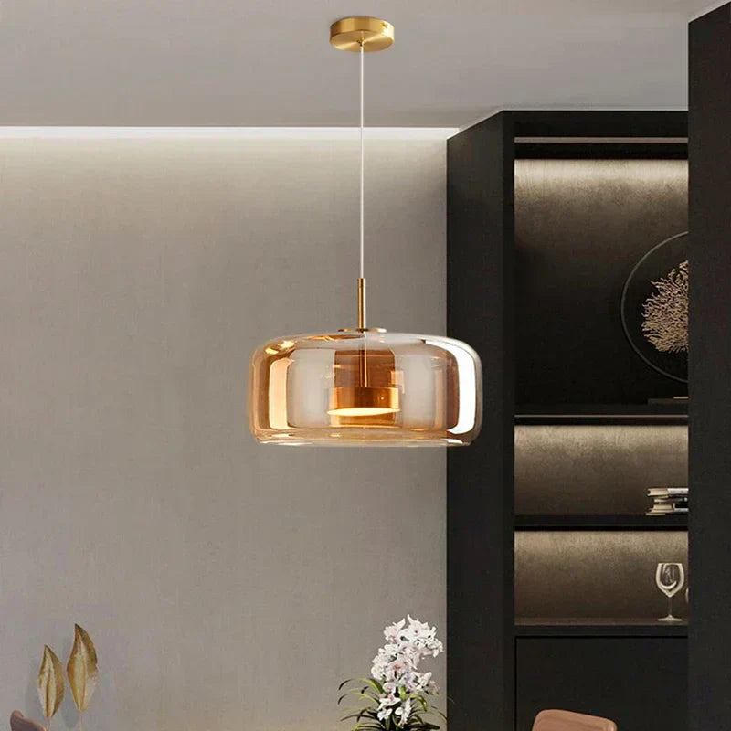 Aurelo Glass Globe Pendant Light Modern Minimal Glow | Lersk
