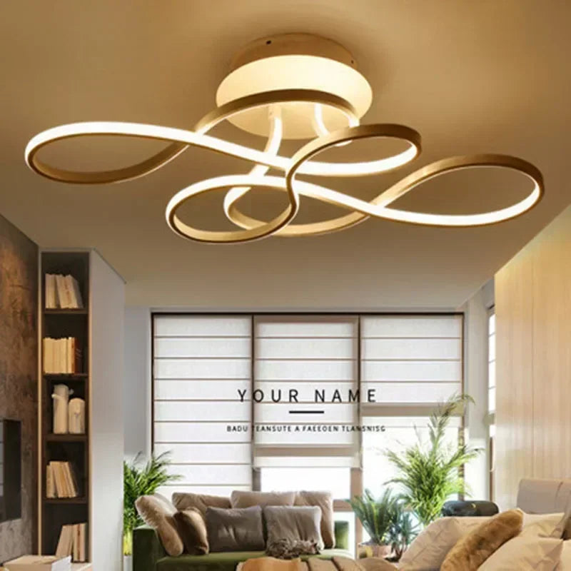 RadiantElegance Modern Ceiling Light For Living Rooms Warm Ambient Glow | Lersk