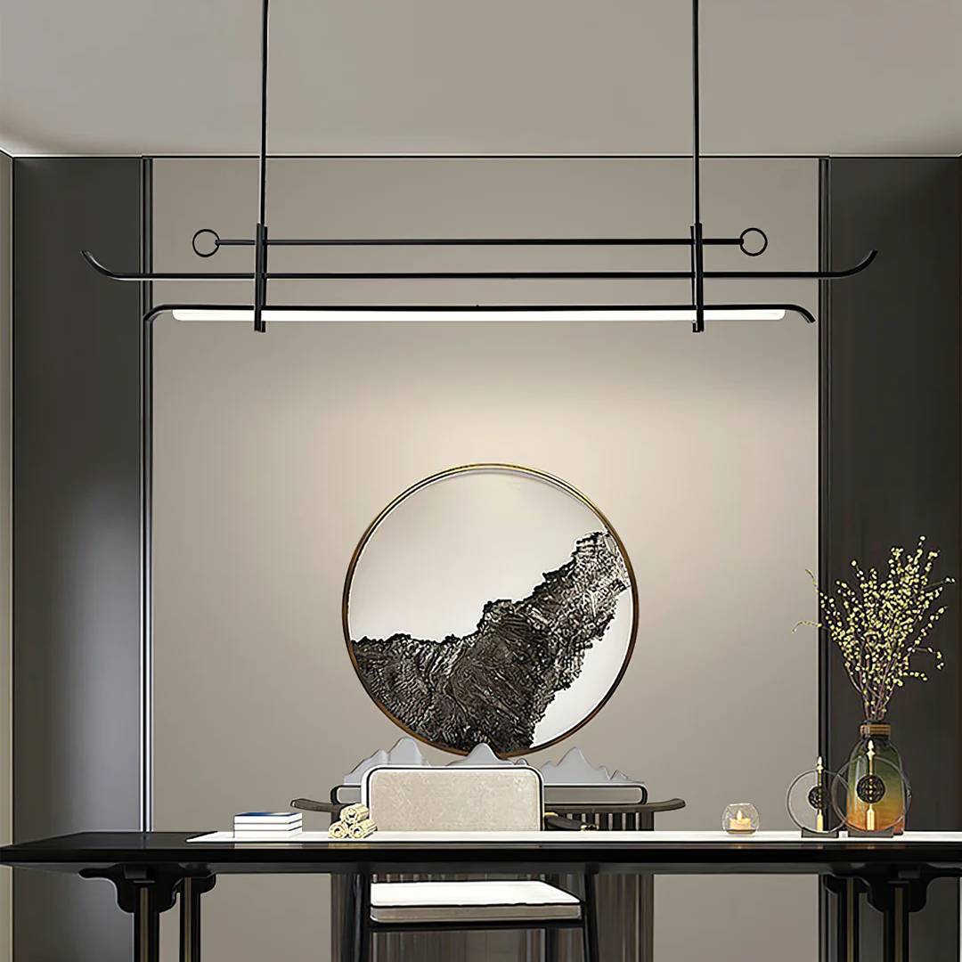 Contemporary Linear LED Chandelier Pendant Light for Dining Room | Lersk
