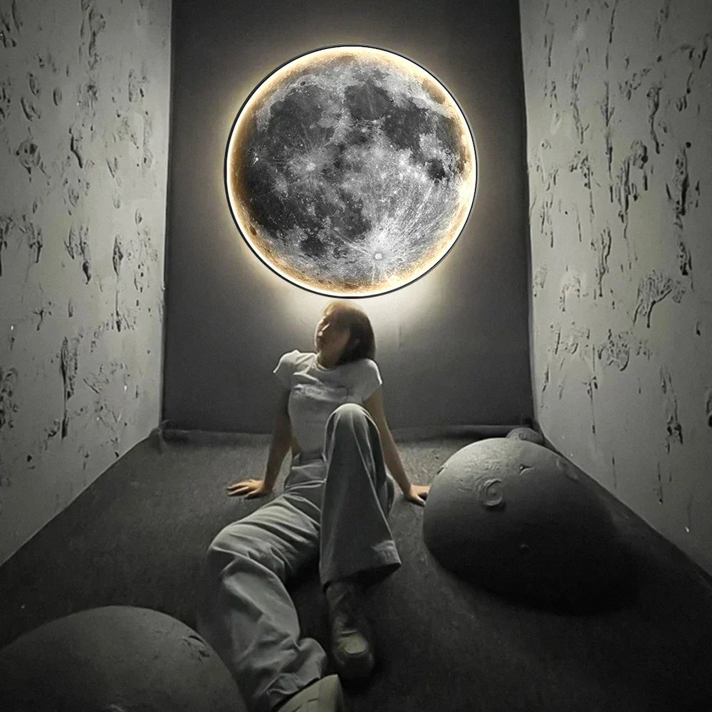 SeleneGlow LED Mond-Wandlampe für Schlafzimmer-Akzentdekoration | Lersk
