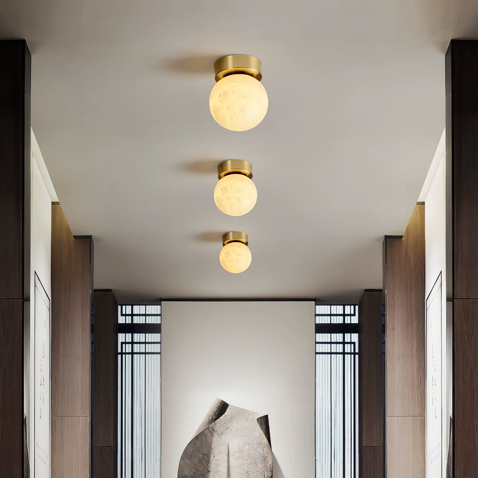 AureliaGlow | Alabaster Oval Ceiling Lamp for Heavenly Glow | Lersk