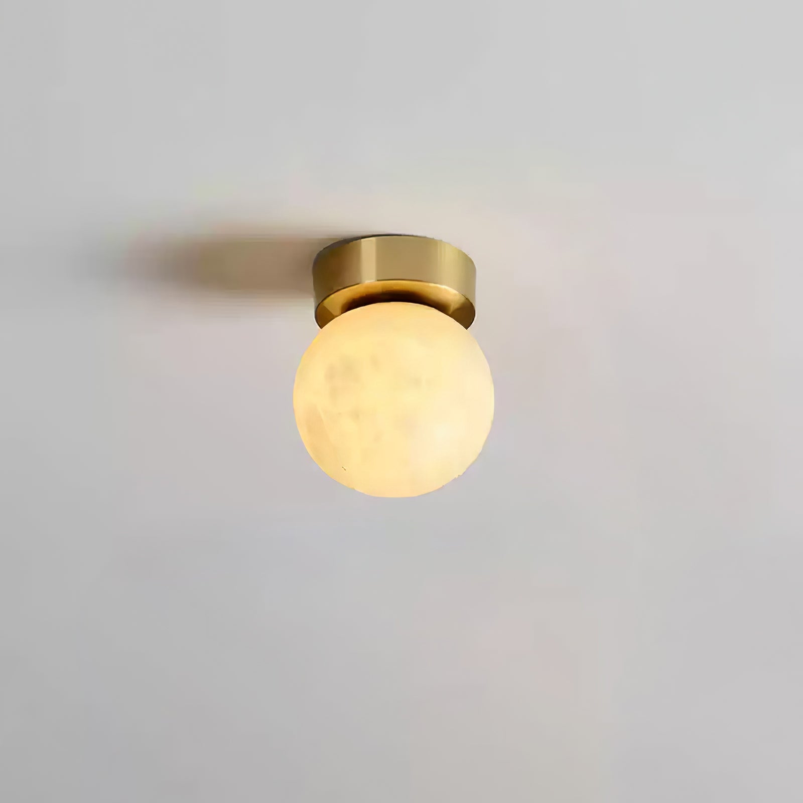AureliaGlow | Alabaster Oval Ceiling Lamp for Heavenly Glow | Lersk