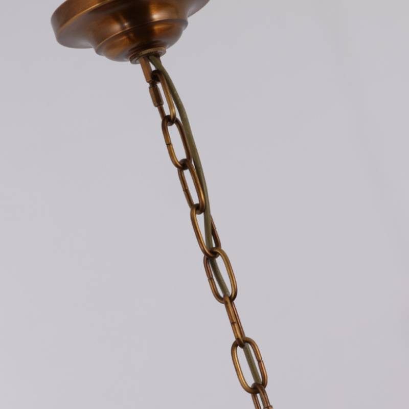 Lustre en verre vintage en laiton, lampe de plafond classique pour salons et salles à manger | Lersk