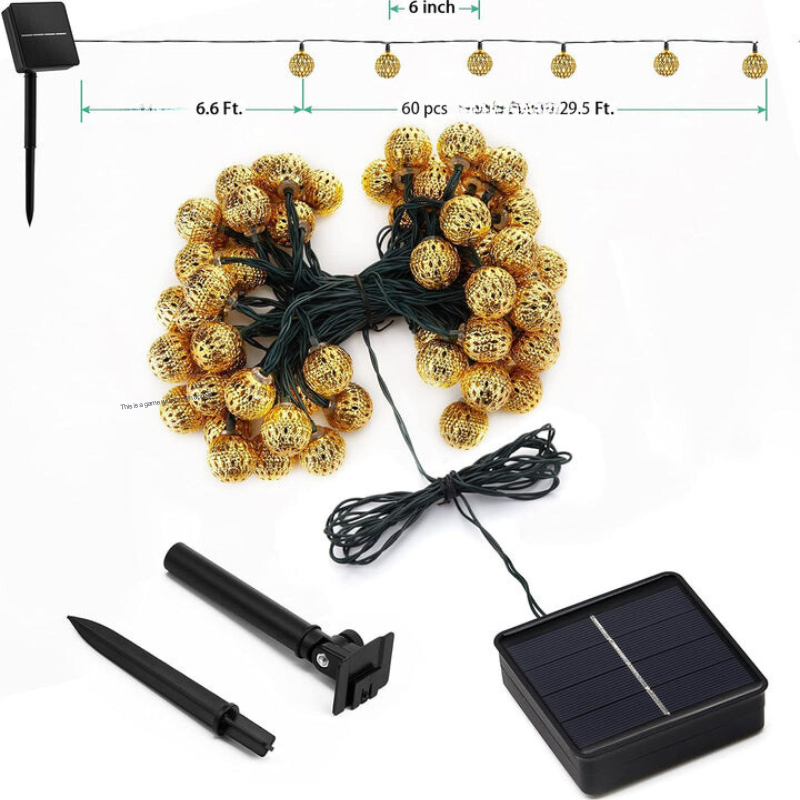 Sunglow Strings Moroccan Solar String Lights Waterproof Garden Ambience | Lersk