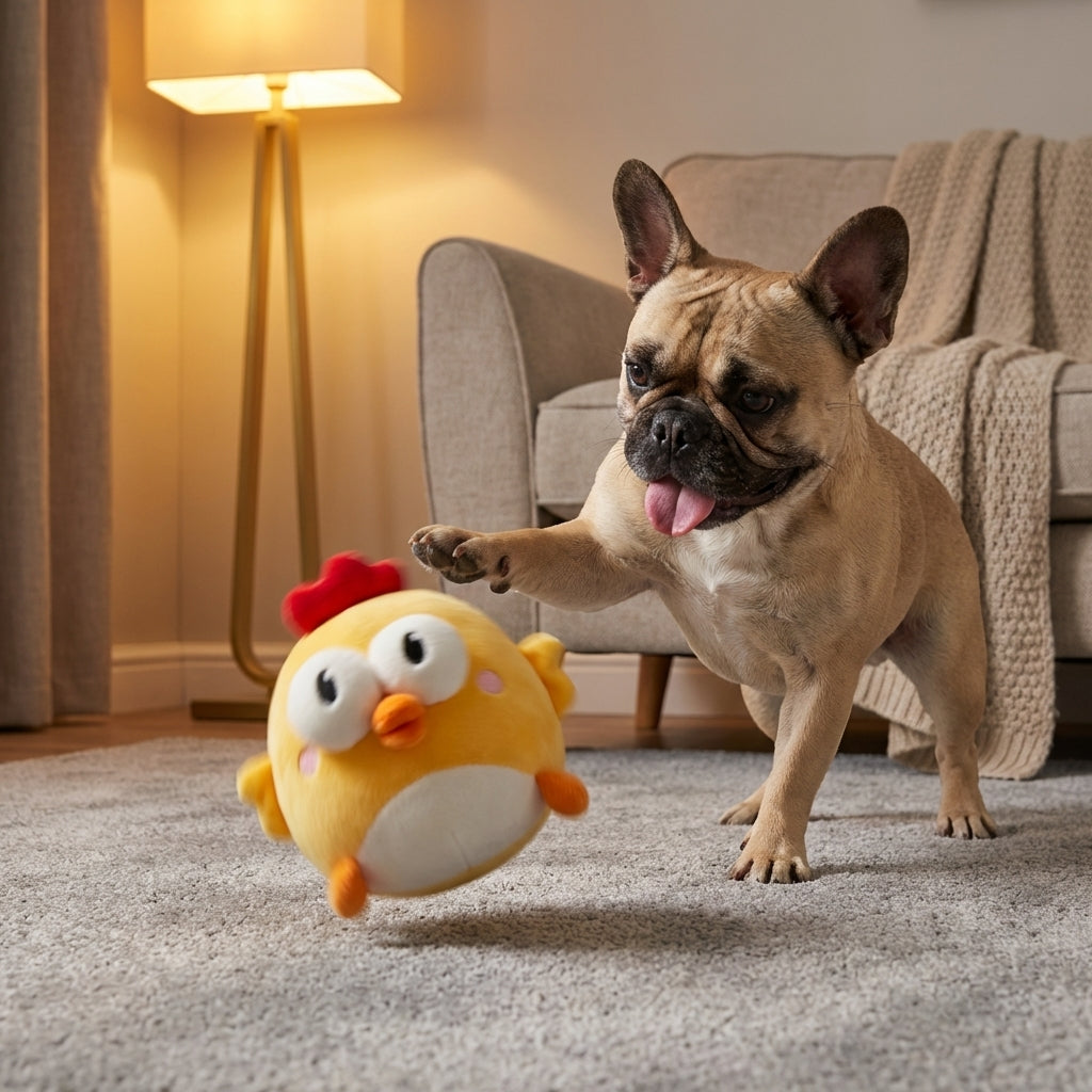 USB Rechargeable Motion-Activated Bouncing Chicken Toy For Dogs | Lersk