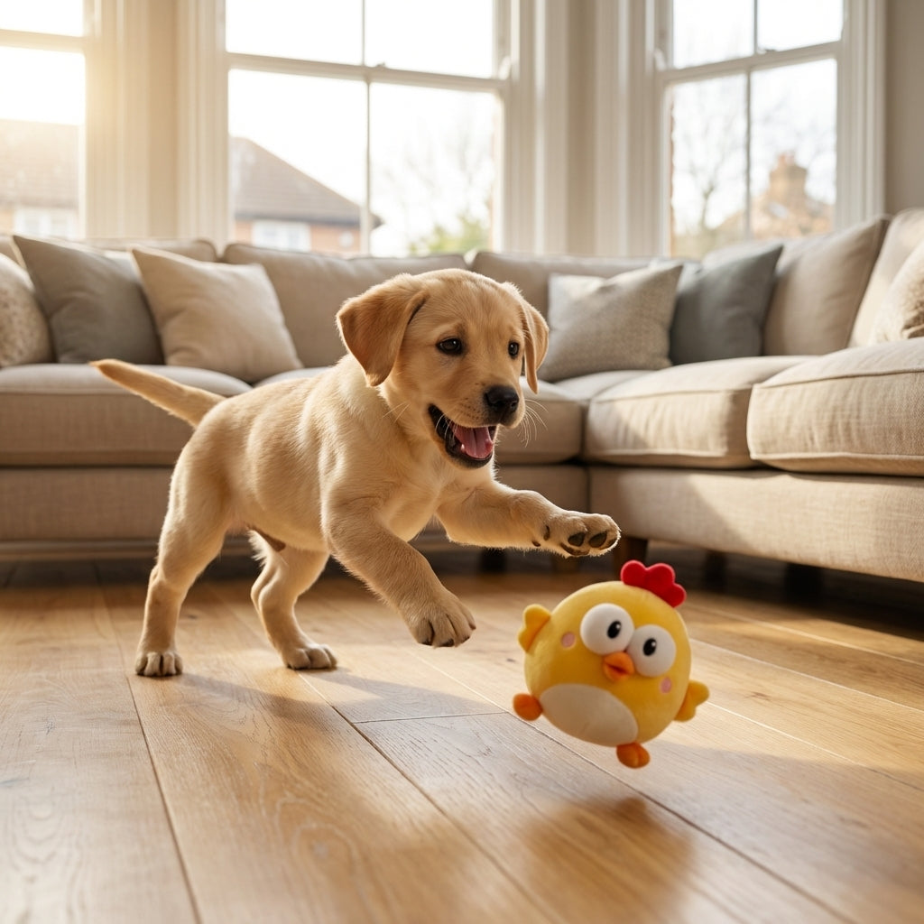 USB Rechargeable Motion-Activated Bouncing Chicken Toy For Dogs | Lersk