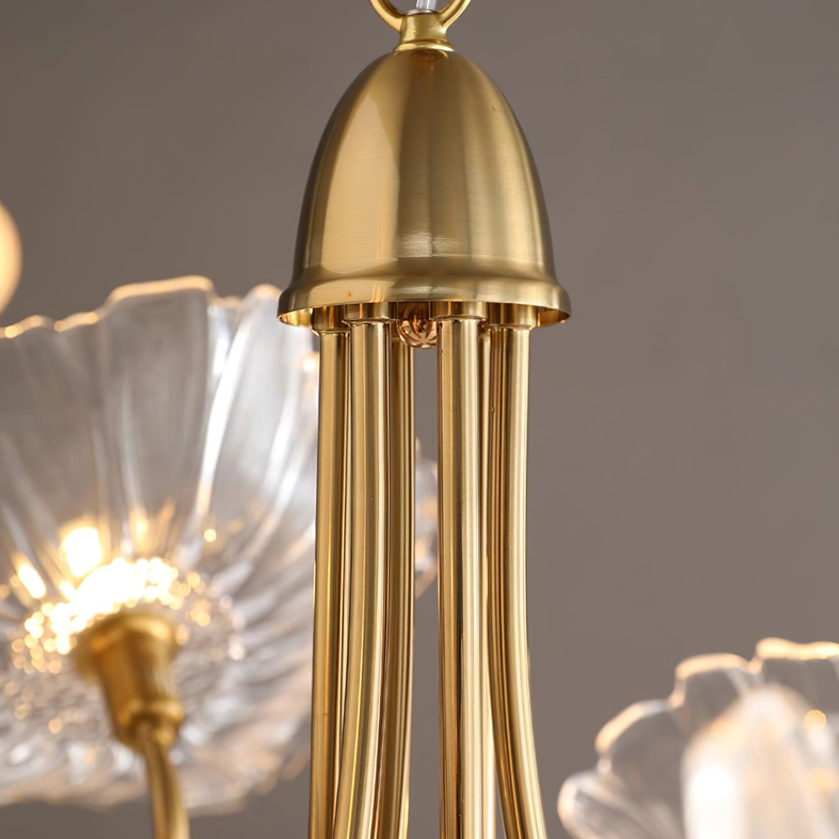 Murano Glass Flower Chandelier Elegant Soft Ambient Light For Modern Homes | Lersk