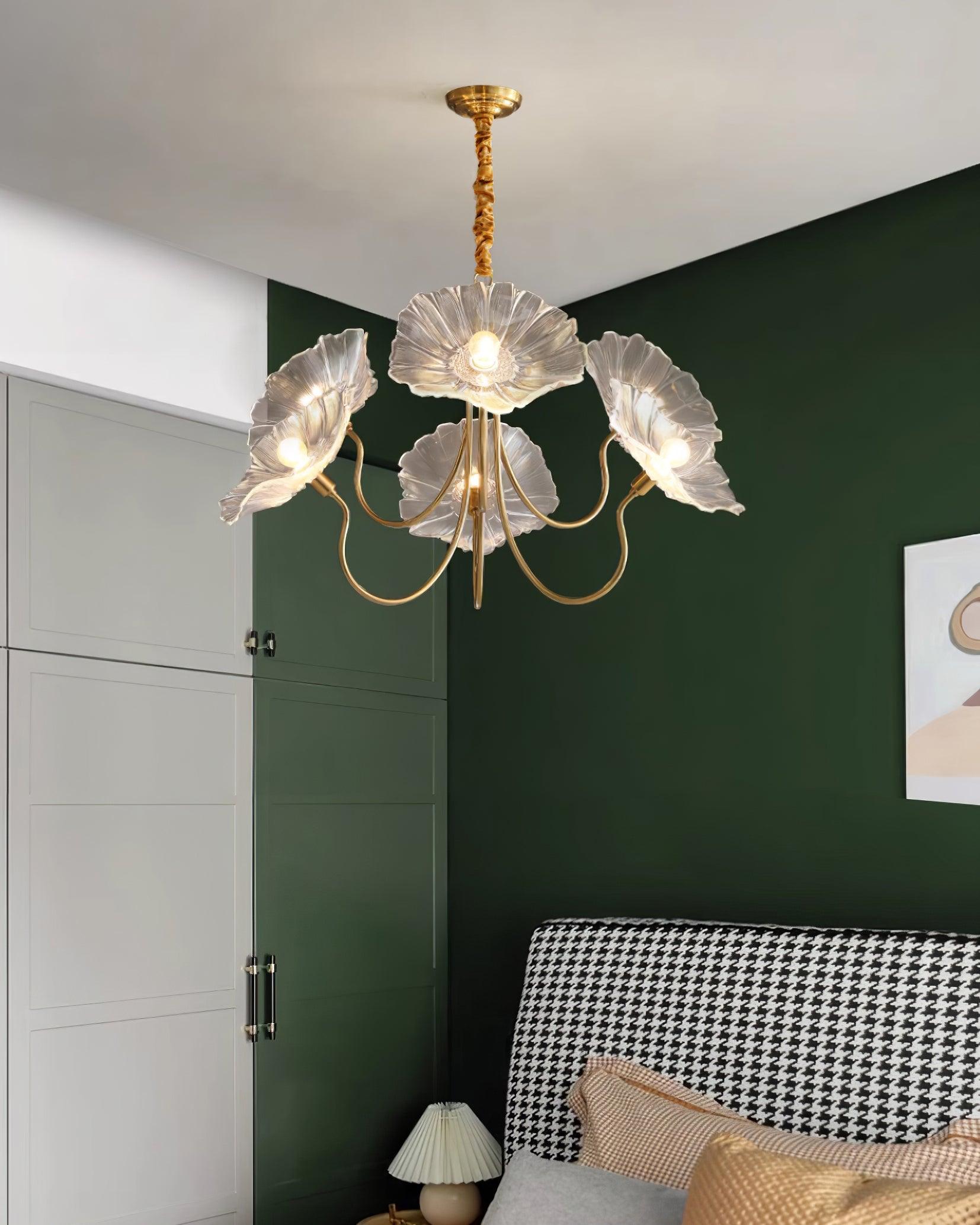 Murano Glass Flower Chandelier Elegant Soft Ambient Light For Modern Homes | Lersk