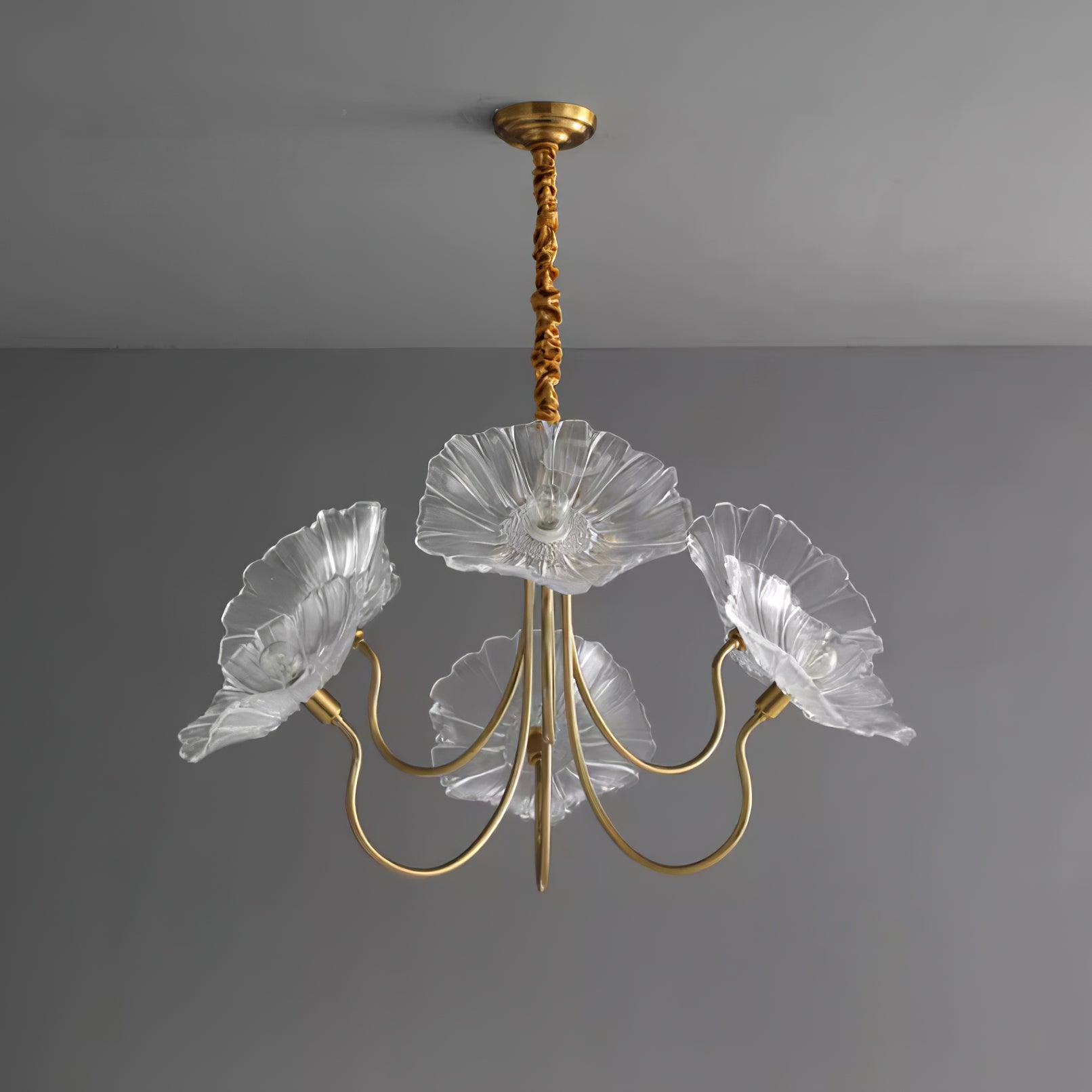 Murano Glass Flower Chandelier Elegant Soft Ambient Light For Modern Homes | Lersk