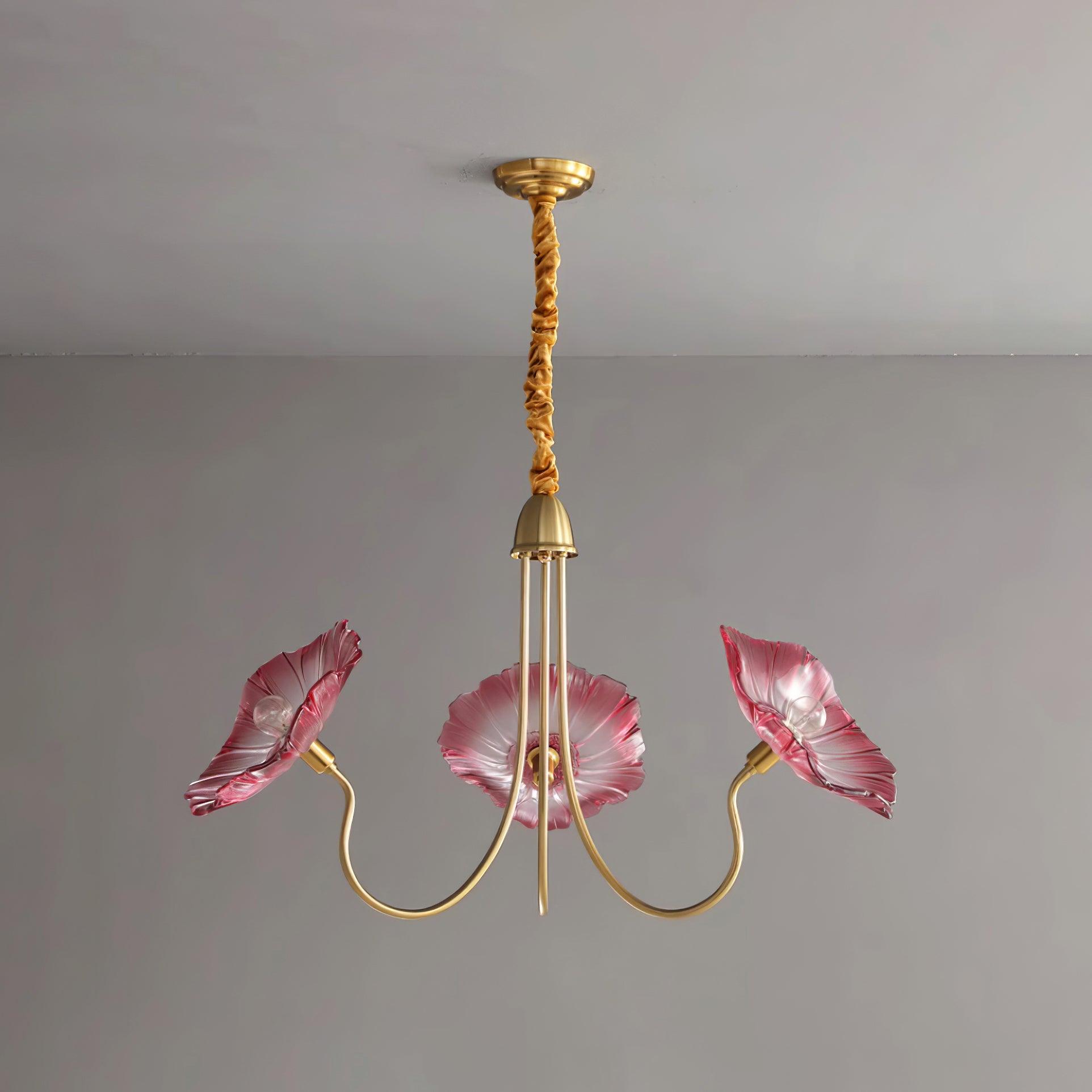 Murano Glass Flower Chandelier Elegant Soft Ambient Light For Modern Homes | Lersk
